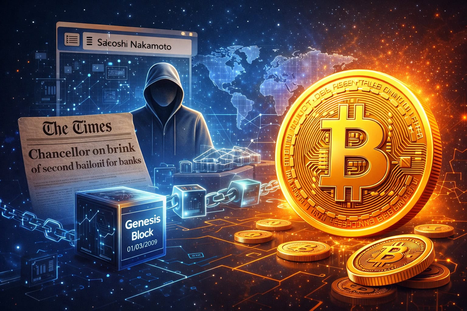 Descubre el origen del Bitcoin, quién lo creó, por qué nació y cómo se convirtió en la primera criptomoneda que revolucionó el sistema financiero global.